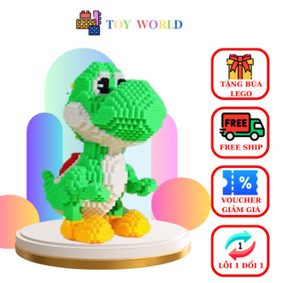 Bộ lắp ráp đồ chơi lego khủng long xanh size 33cm