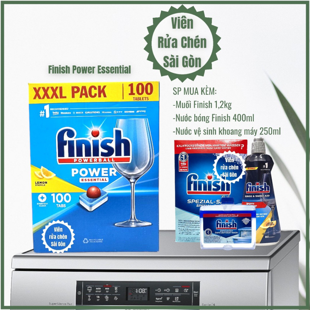 Viên rửa chén bát Finish [nhiều chức năng - NHẬP KHẨU CHÍNH HÃNG]