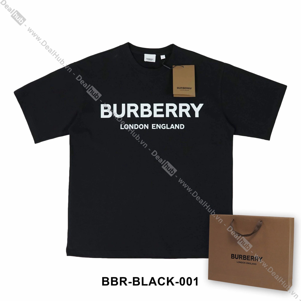 Áo Thun Cổ Tròn Bur.berry London England Cotton Cao Cấp Luxury .