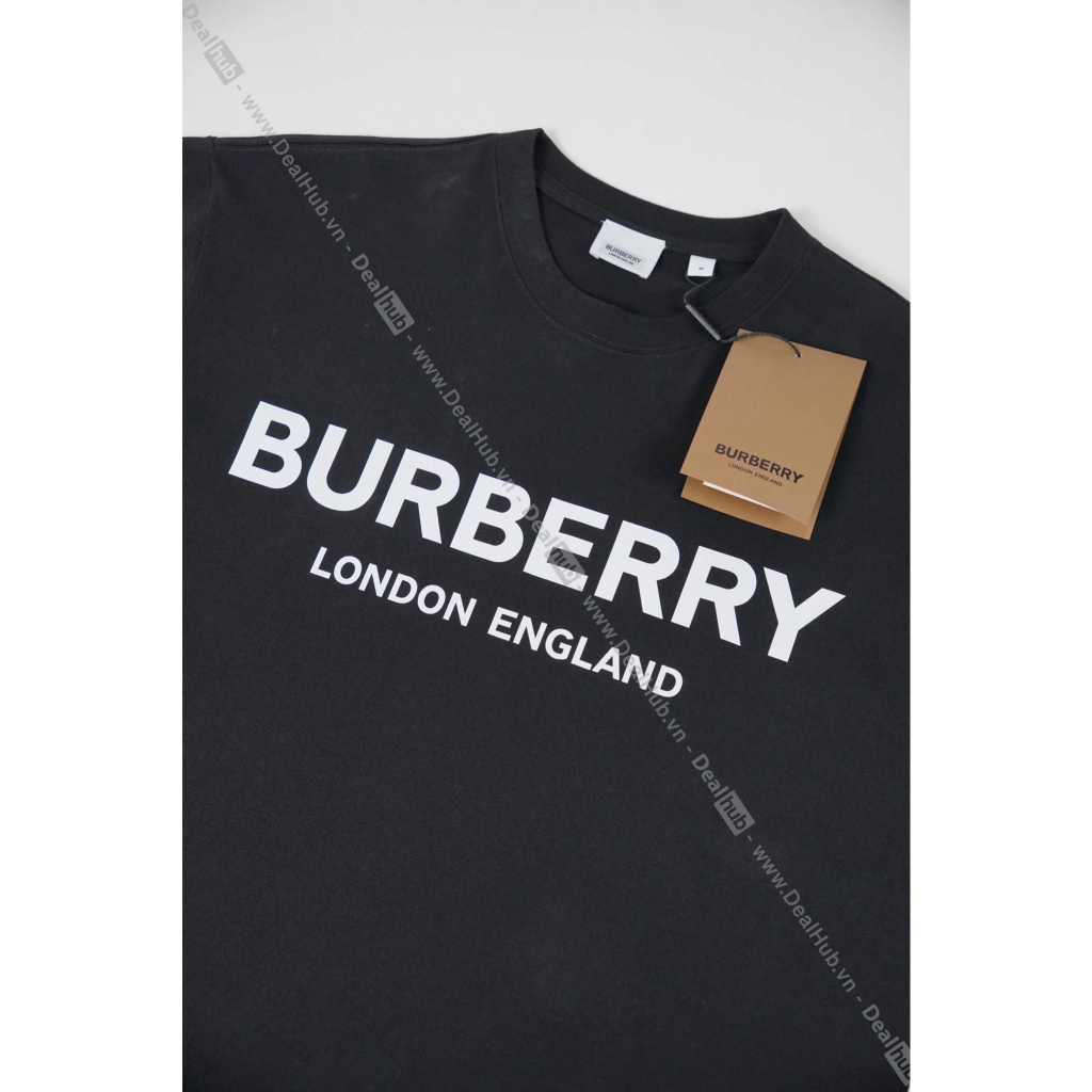 Áo Thun Cổ Tròn Bur.berry London England Cotton Cao Cấp Luxury .