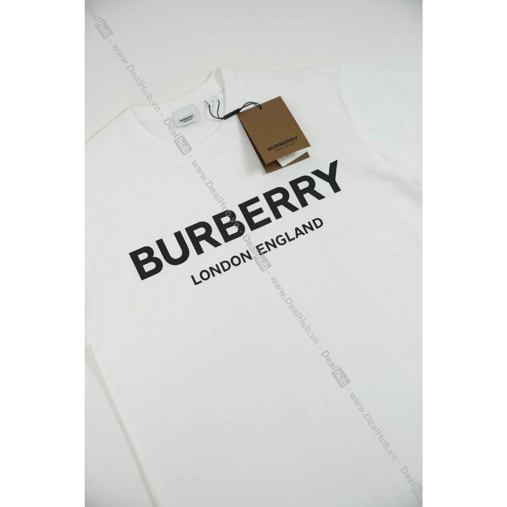 Áo Thun Cổ Tròn Bur.berry London England Cotton Cao Cấp Luxury .