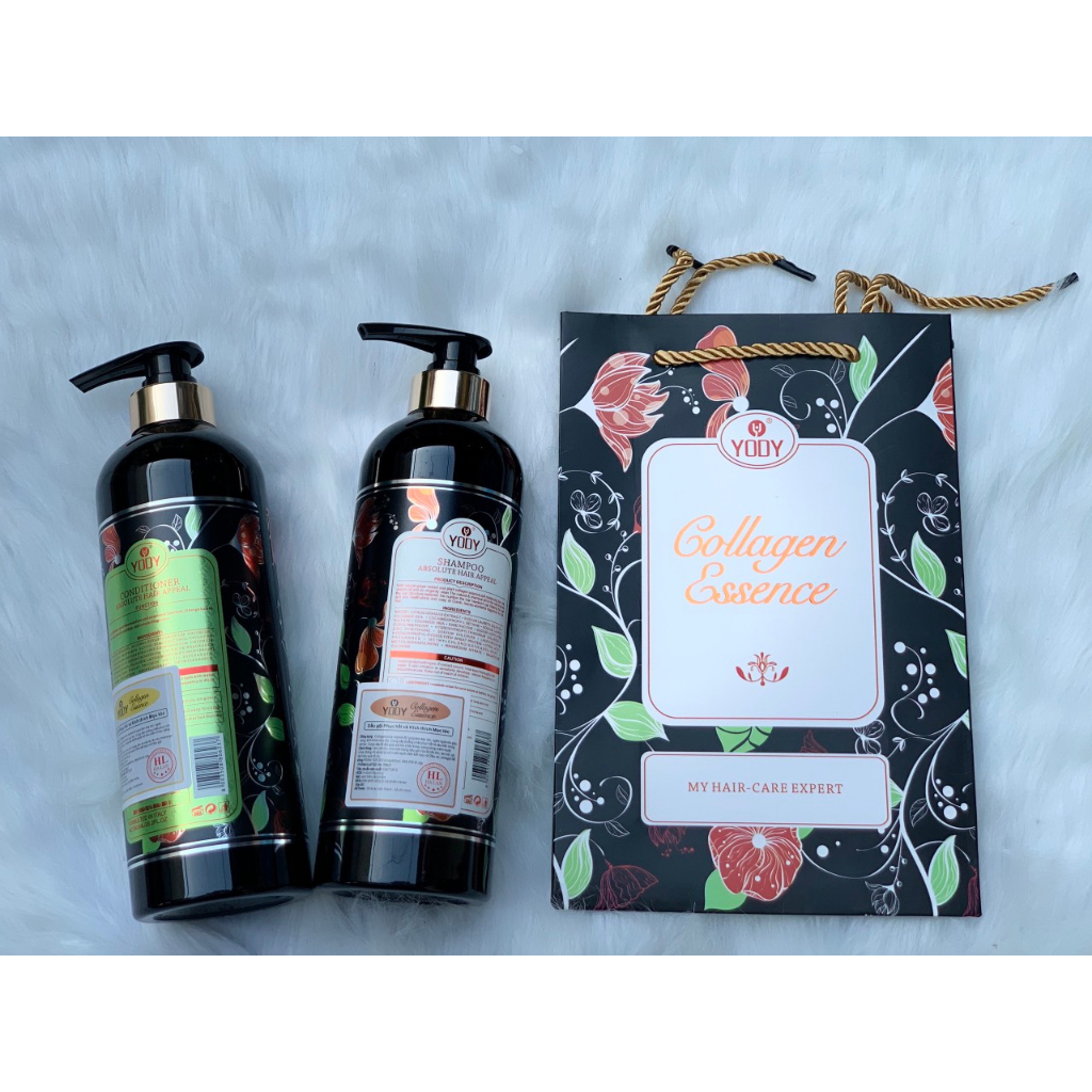 Dầu Gội Cặp Colagen Essence Yody Phục Hồi Và Kích Thích Mọc Tóc 800MLx2. HÀNG CHÍNH HÃNG