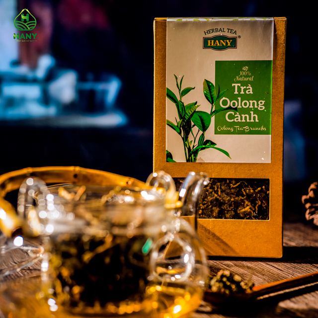 Trà Oolong Cành HANY Đặc Sản Đà Lạt Điều Hoà Huyết Áp, Giảm Căng Thẳng Hộp 100g