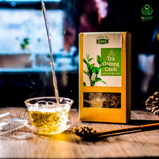 Trà Oolong Cành HANY Đặc Sản Đà Lạt Điều Hoà Huyết Áp, Giảm Căng Thẳng Hộp 100g