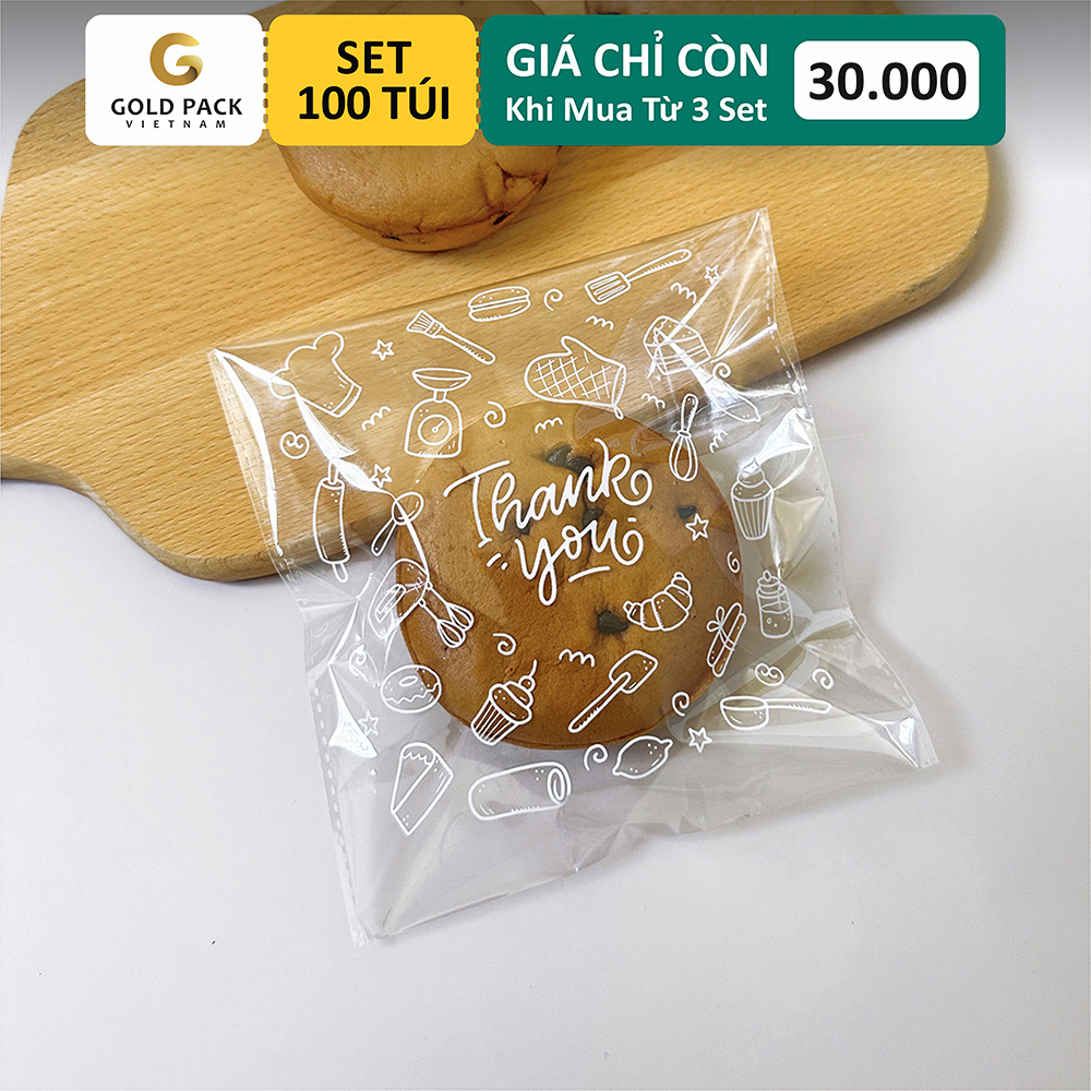Túi Nilon Đựng Bánh Mì 15x22cm - Set 100 Túi Chất Liệu OPP [Gold Pack Việt Nam]