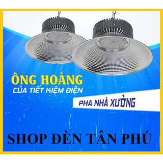 Đèn Led pha xưởng chụp đèn tròn ánh sáng trắng