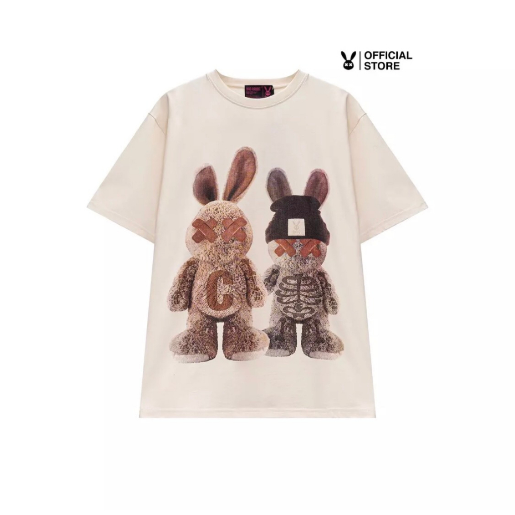 Áo thun unisex Bad Rabbit COUPLE TEDDY cho nam nữ 100% cotton