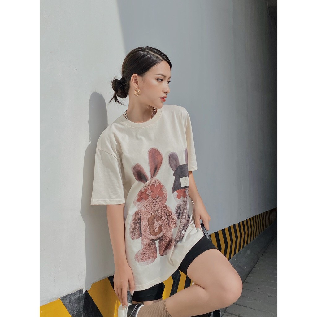 Áo thun unisex Bad Rabbit COUPLE TEDDY cho nam nữ 100% cotton | BigBuy360 - bigbuy360.vn