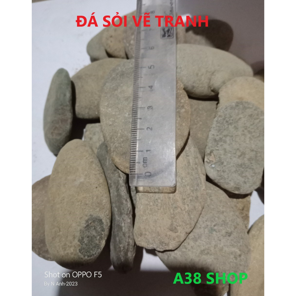 Đá sỏi vẽ tranh loại dẹt từ 3-6 cm  giá 25000 đ/1kg