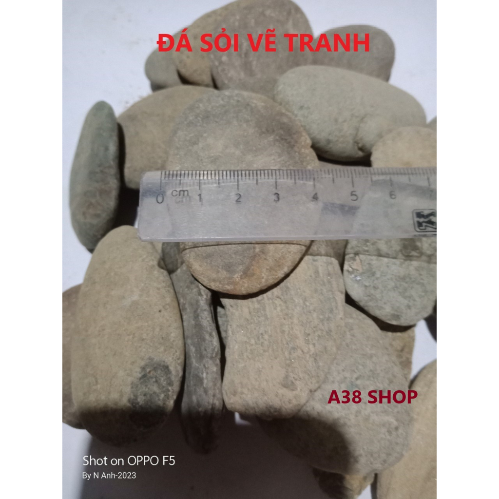 Đá sỏi vẽ tranh loại dẹt từ 3-6 cm  giá 25000 đ/1kg