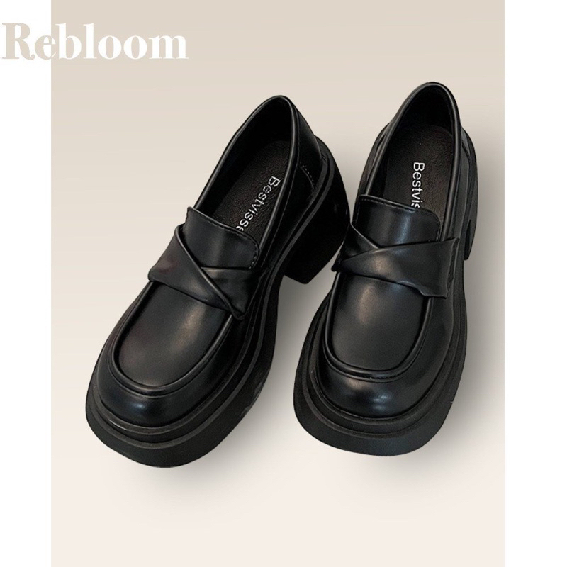 LOAFER xoắn nơ nâng đế 7cm tôn dáng - giày siêu đáng yêu dành cho nữ