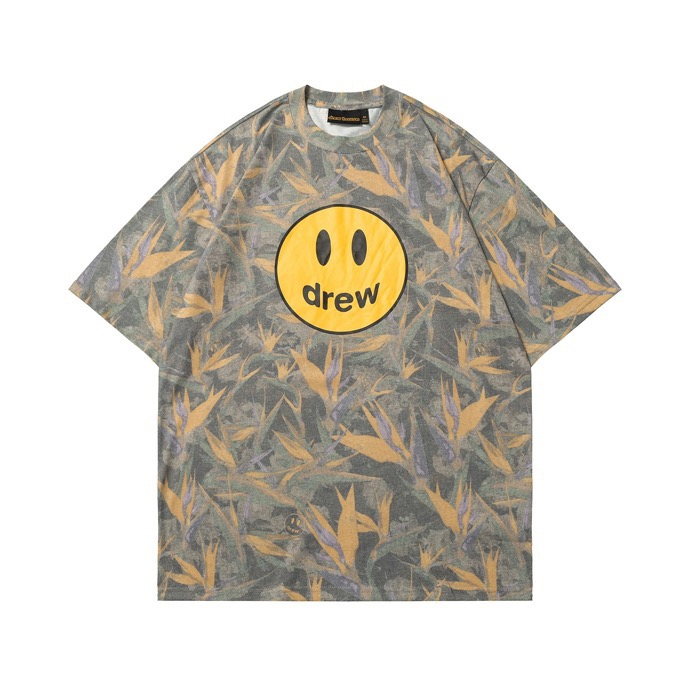 Áo T-shirt Drew họa tiết lá loang màu LA on web