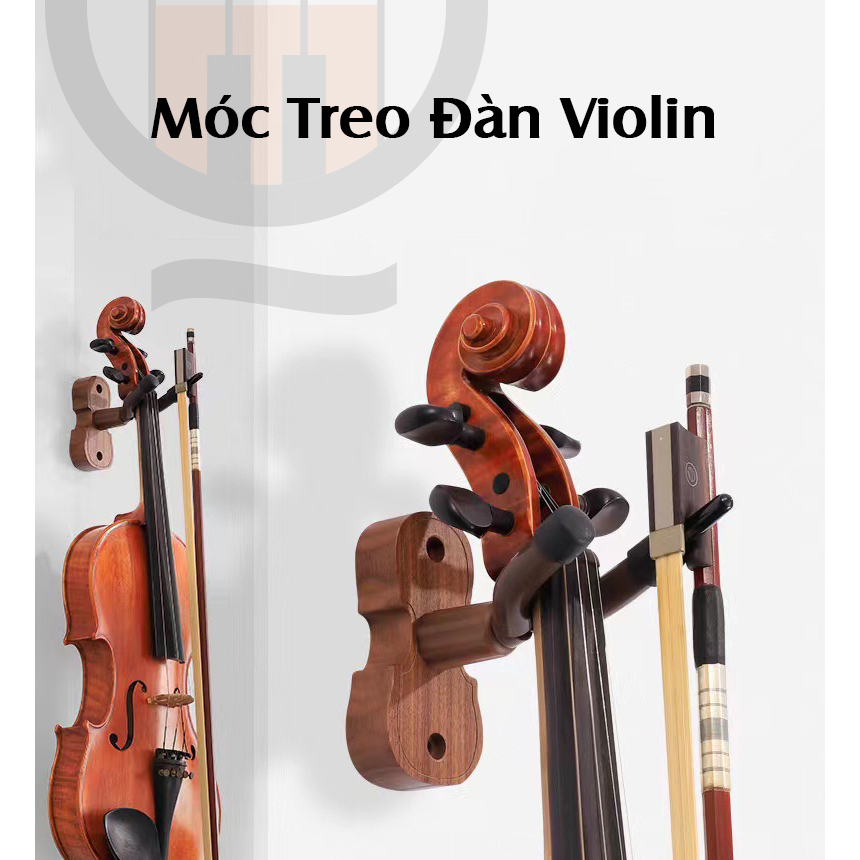 Móc Treo Đàn Violin Viola Bằng Gỗ Mahogany - Giá Đỡ Gắn Tường Tiện Dụng