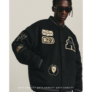 Áo Khoác Bomber Varsity Jacket Nam Nữ - Áo Khoác  Bóng Chày Unisex Nỉ Dạ Tay Da Logo Thêu 2 Lớp Antidote