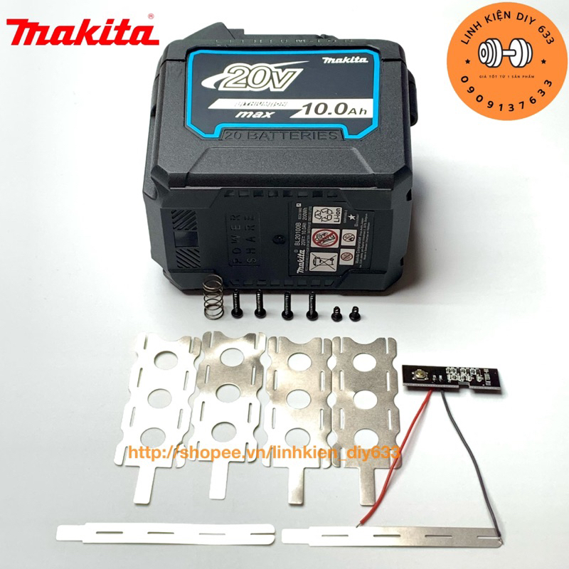 Vỏ báo pin Makita 5S4P đóng 20 cell 18650