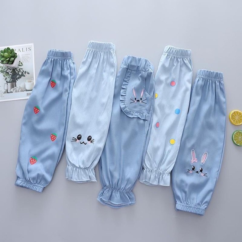 Quần Giả Jean Ống Túm Mùa Hè Mát Mẻ Cho Bé