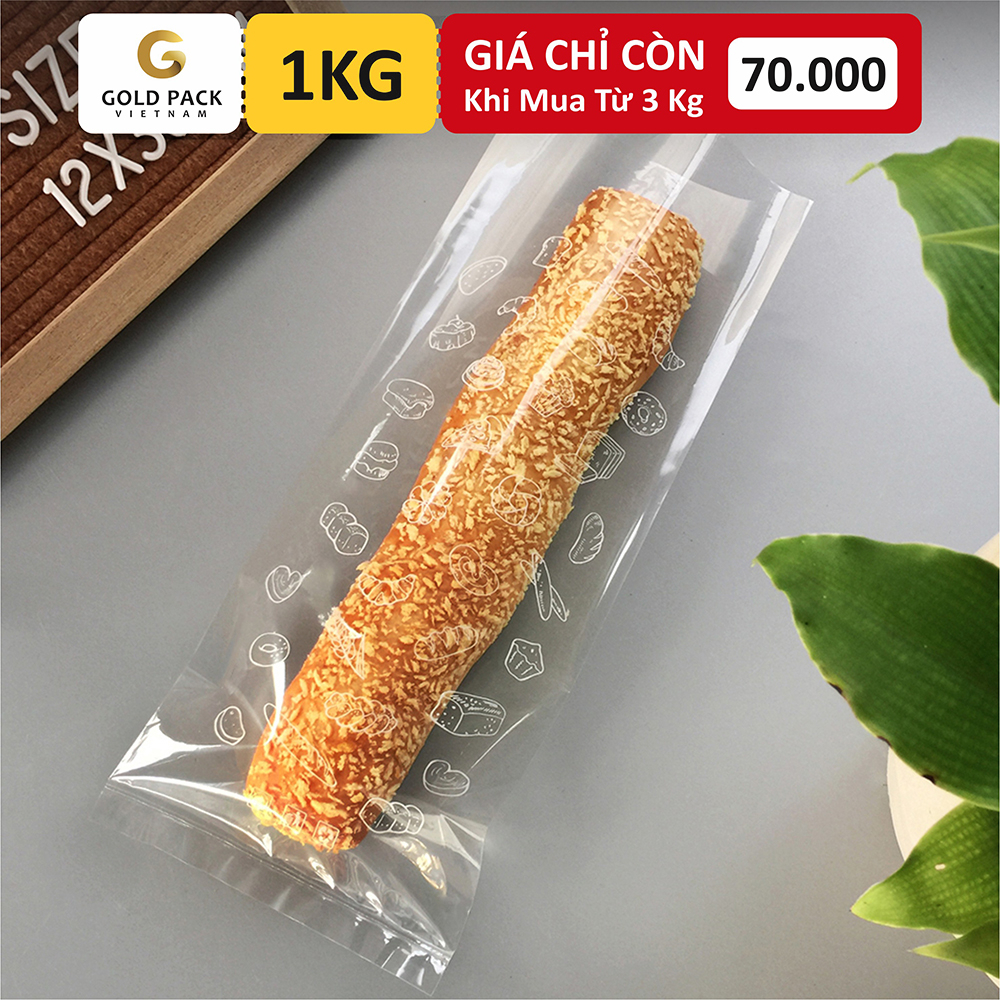Túi Bánh Mì Dài - 1kg Size 12x30cm [Gold Pack Viet Nam]