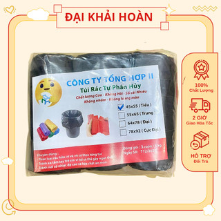 [1Kg/3 cuộn] Túi Rác Cuộn Phân Hủy Màu Dai| Dày, Không mùi - Đủ size ( Tiểu/Trung/Đại/Cực Đại)