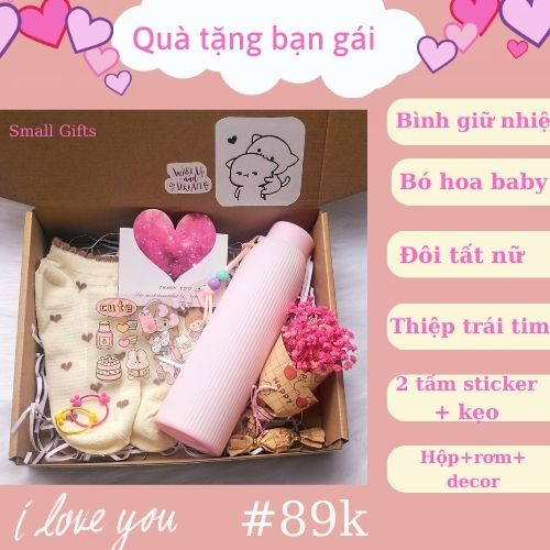 Hộp quà tặng sinh nhật, giáng sinh, tốt nghiệp bạn gái, em gái, crush, người thân