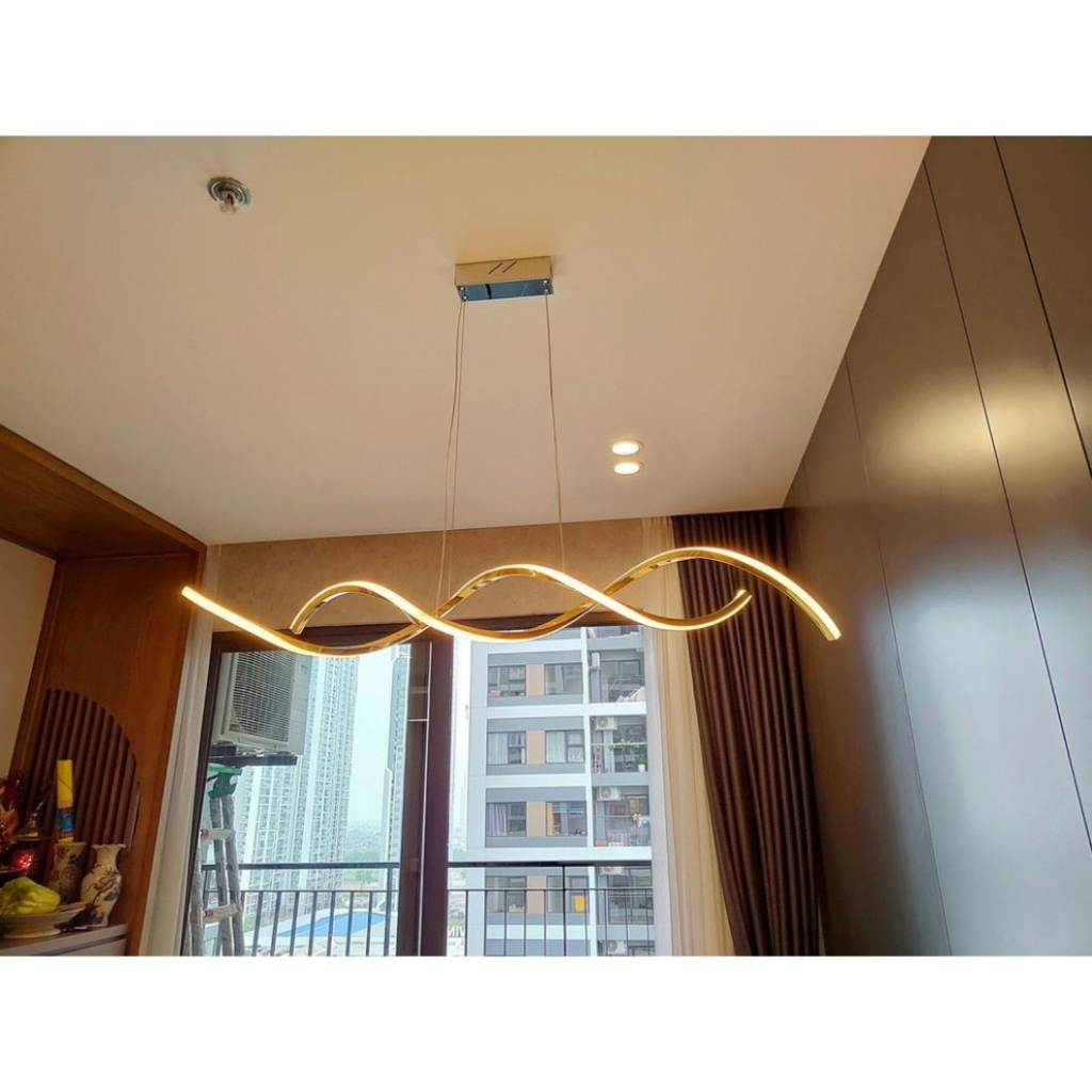 Đèn thả LISDA hiện đại hình xoắn trang trí nhà cửa hiện đại .