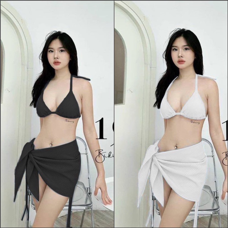 SET BIKINI HAI MẢNH BUỘC DÂY SEXY ( kèm khăn choàng eo )