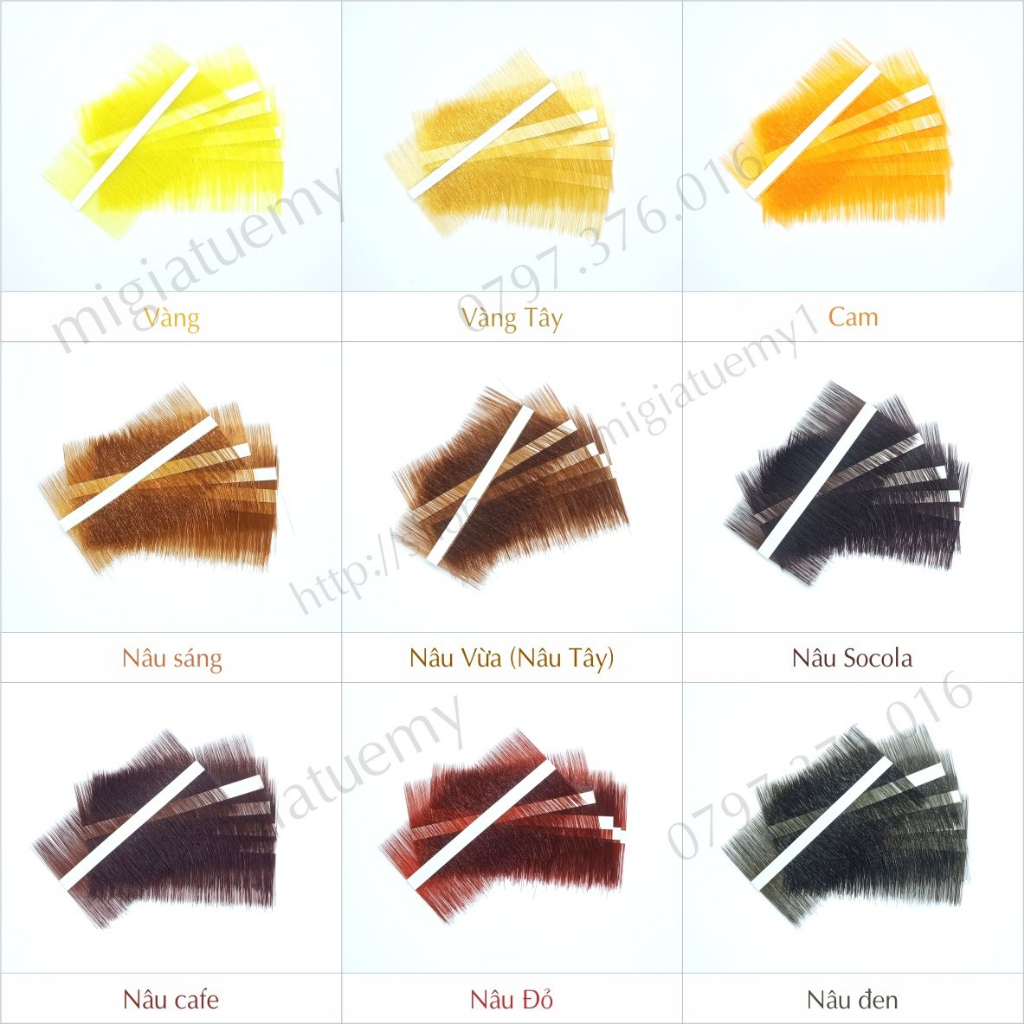 Đỏ Tươi - Mi Lụa Màu Classic 0.07 Mix Size