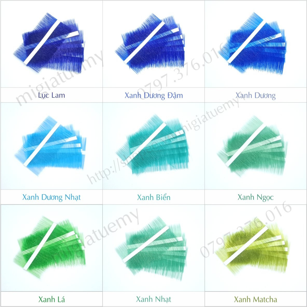 Đỏ Tươi - Mi Lụa Màu Classic 0.07 Mix Size