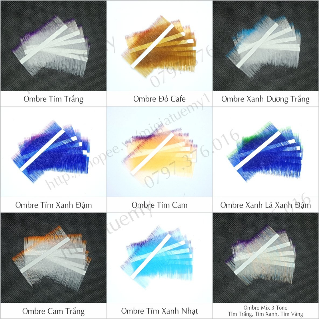 Đỏ Tươi - Mi Lụa Màu Classic 0.07 Mix Size