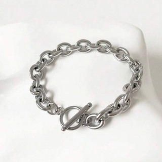 Vòng tay Nam Nữ Titan Không Gỉ xích chất ngầu khoá OT - Lắc tay Stainless Steel phong cách Hàn Quốc