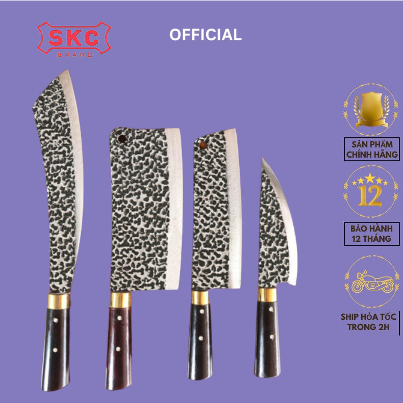 Dao SM022,bộ dao nhà bếp , Dao sashimi , dao làm từ nhíp xe ô tô chặt xương chặt gà vịt thái thịt siêu sắc bén