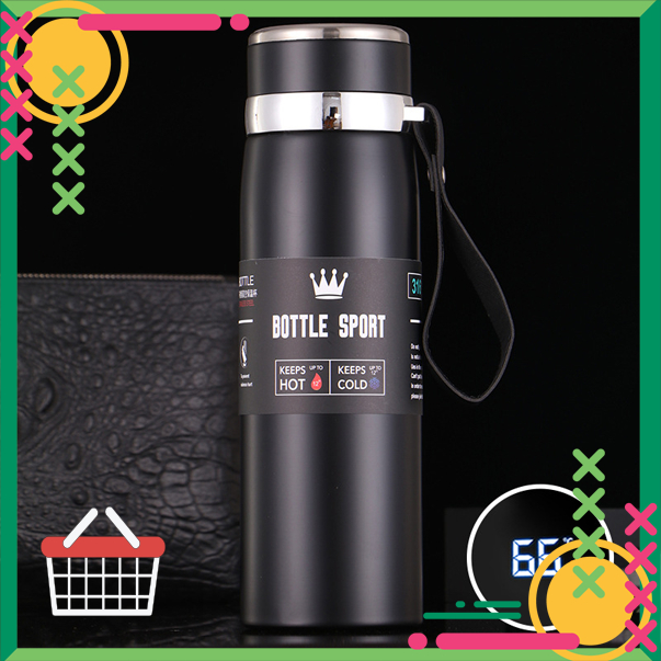 Bình Giữ Nhiệt Không Cảm biến nhiệt Inox Bottle Sport 800ML-1000ML INOX Có Dây Xách Lights Decor 1977