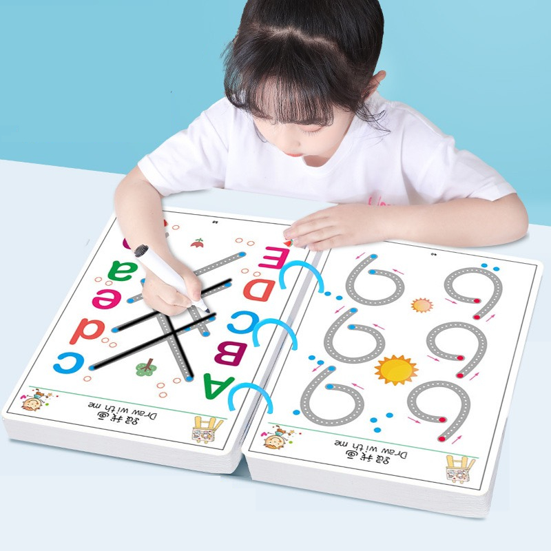 Tập tô vẽ thông minh xóa được - Đồ chơi Giáo dục toàn diện Montessori tặng kèm bút