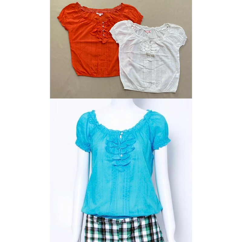 (A1593) Áo sơ mi vải kate bo gấu Ni.no.maxx (Size M, L) - Thanh lý vnxk
