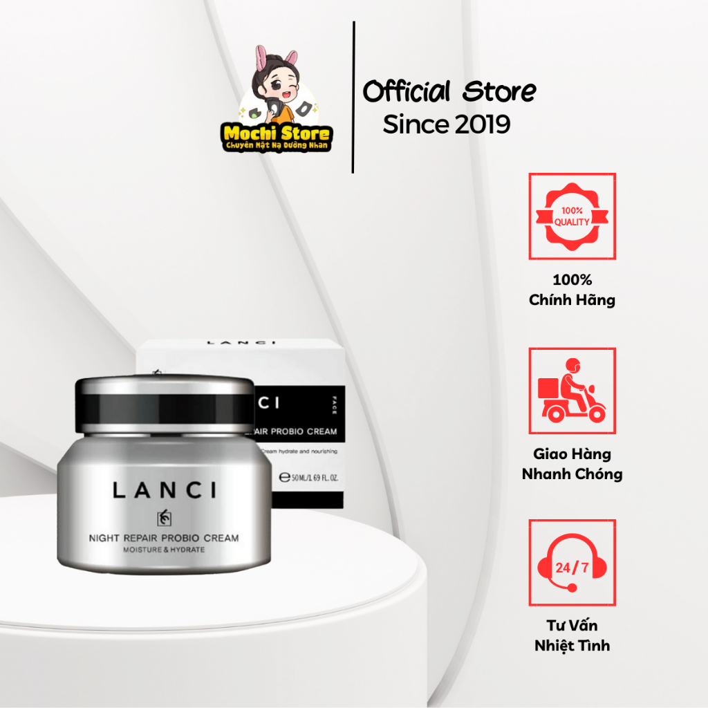 Kem Dưỡng Da Ban Đêm Lanci Night Repair Probio Cream Hàn Quốc, Hũ 50ml
