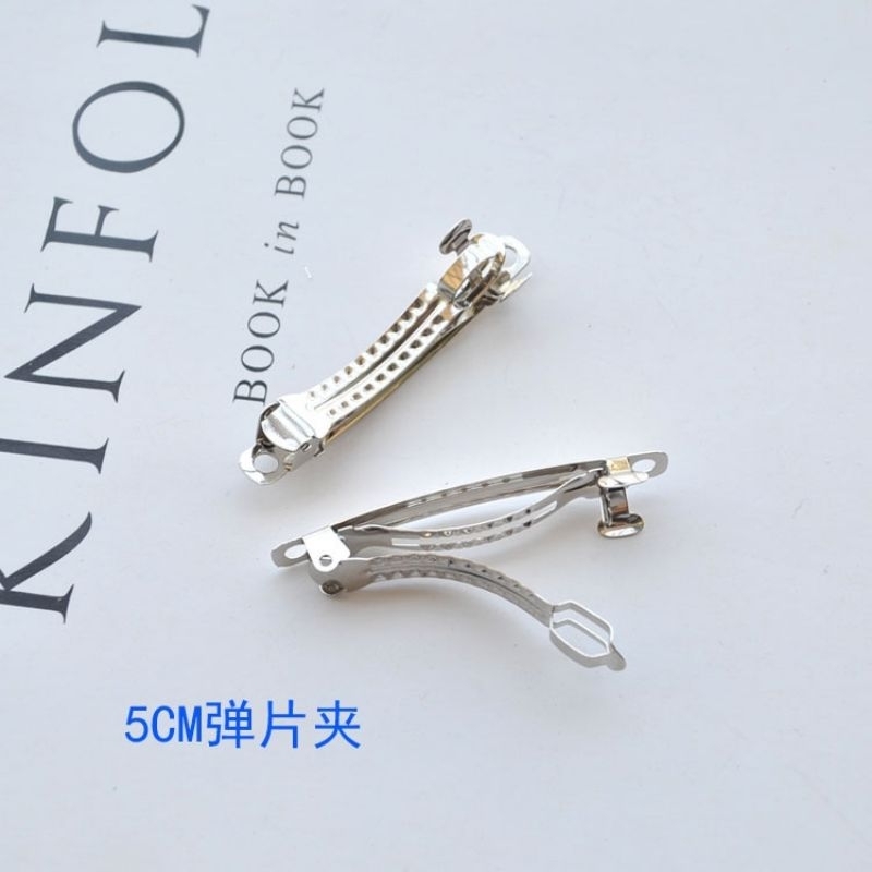 Phôi / Xương cặp bấm tóc màu bạc handmade