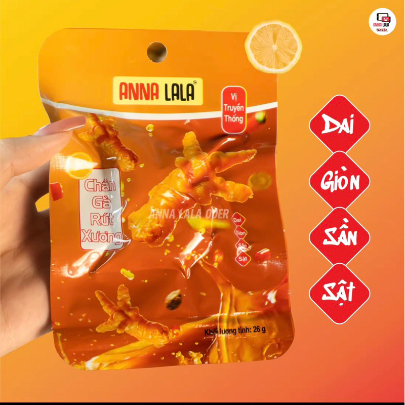 combo 20 gói chân gà rút xương Anna lala siêu ngon