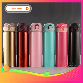 [NN196-1][Có sẵn] Bình giữ nhiệt nóng lạnh 500ML, bình đựng nước có chốt cài Nano Tech 2077