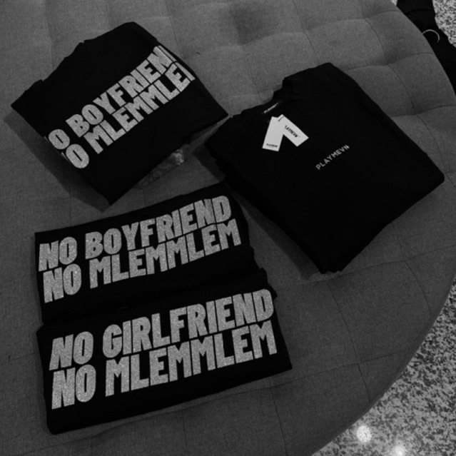 Áo Thun Playmevn “No Girlfriend No Mlemmlem”/ Black