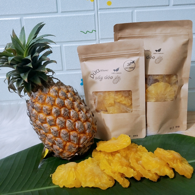 [HCM][Dứa(thơm)sấy dẻo][Thương hiệu Sóc Foods][An Toàn][Vệ Sinh]