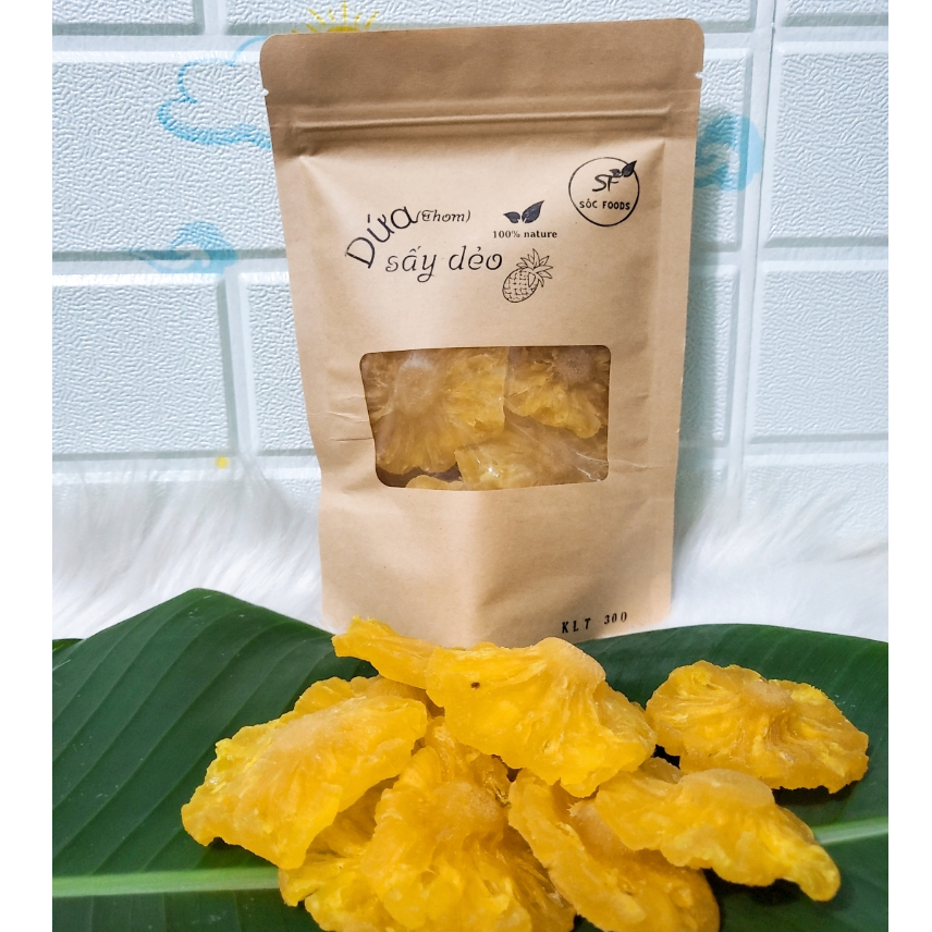 [HCM][Dứa(thơm)sấy dẻo][Thương hiệu Sóc Foods][An Toàn][Vệ Sinh]