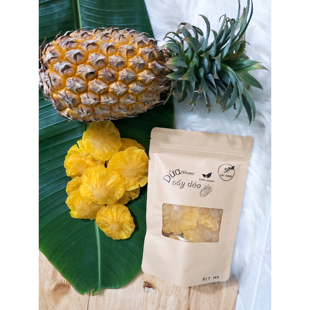 [HCM][Dứa(thơm)sấy dẻo][Thương hiệu Sóc Foods][An Toàn][Vệ Sinh]
