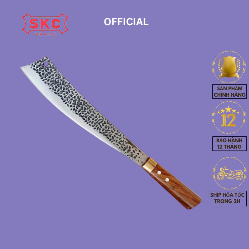 DÂo SM020, Dao Chặt Cây Đi Rừng Parang, Dao sashimi , Dao Nhật , Rèn Từ Thép Nhíp Ô Tô - Dập Vân Da Báo