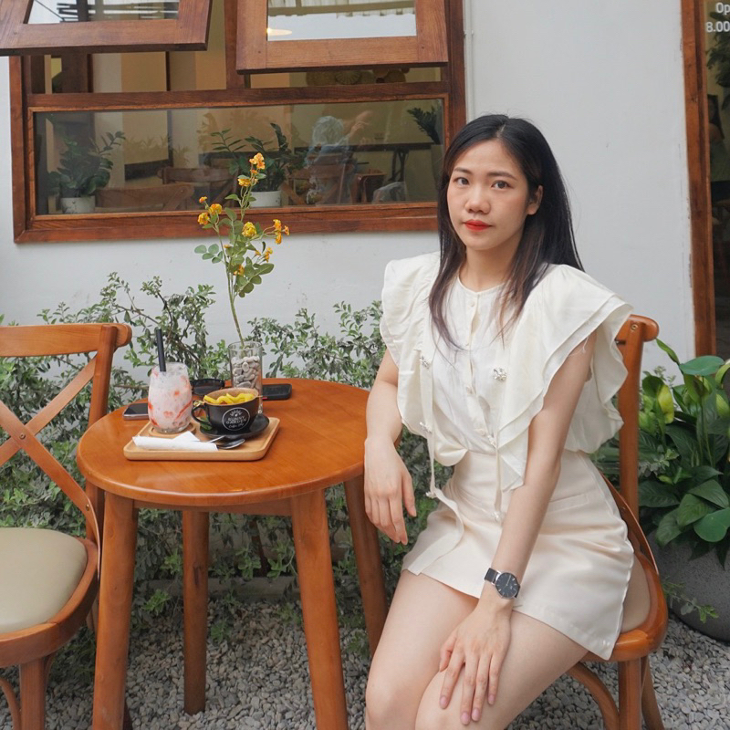 Chân váy tafta phối áo bèo không tay ALENA Fashion