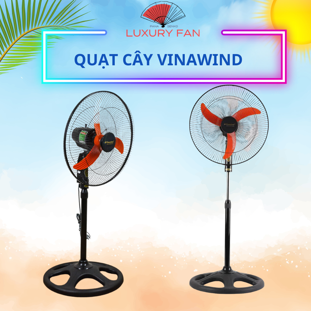 Quạt cây đứng công nghiệp Vinawind QĐ450-ĐM,Quạt cây đứng điện cơ thống nhất sải cánh 450mm chính hãng bảo hành 12 tháng