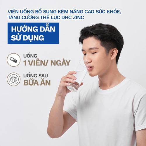 Viên uống  kẽm dhc Zinc 30 ngày hỗ trợ giảm mụn, tăng đề kháng giúp xương cơ bắp, da dẻ khỏe mạnh Extaste