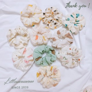 Dây cột tóc hình thú vải muslin dễ thương