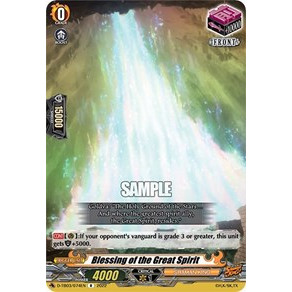 01 thẻ Cardfight!! Vanguard Blessing of the Great spirit