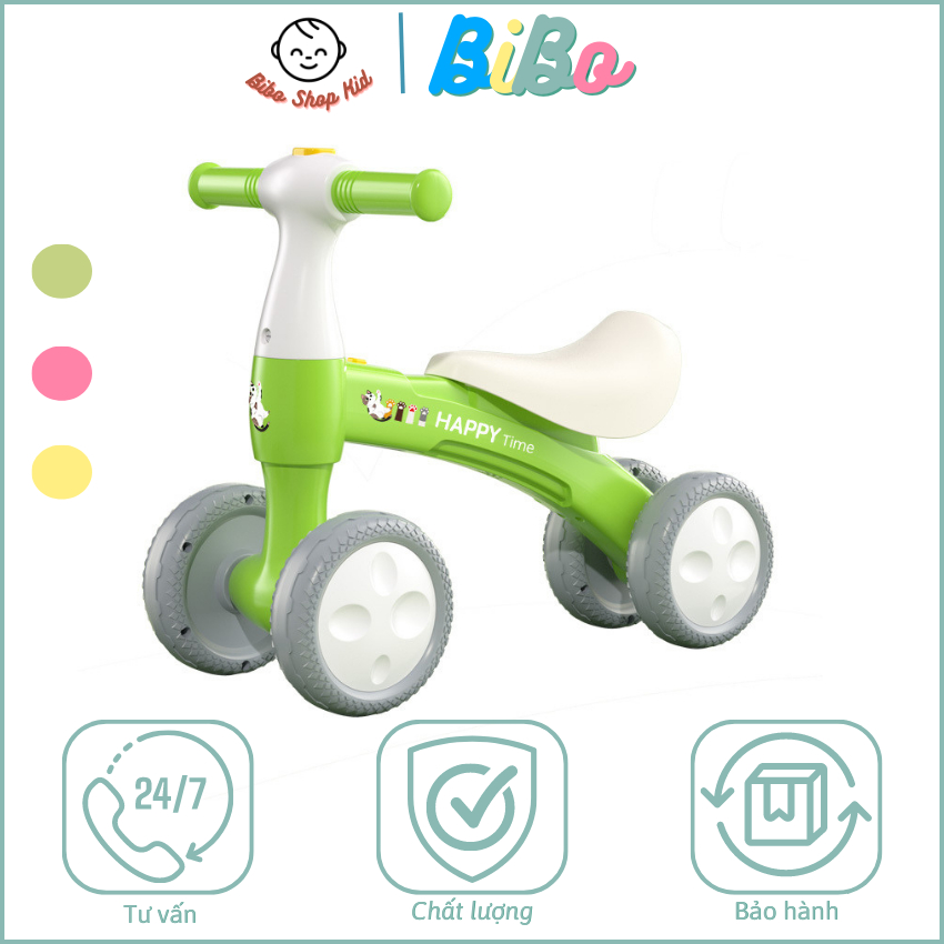 Xe thăng bằng 4 bánh kiêm xe chòi chân, Xe scooter cao cấp có phát nhạc và bánh xe chống ổn - MK23031