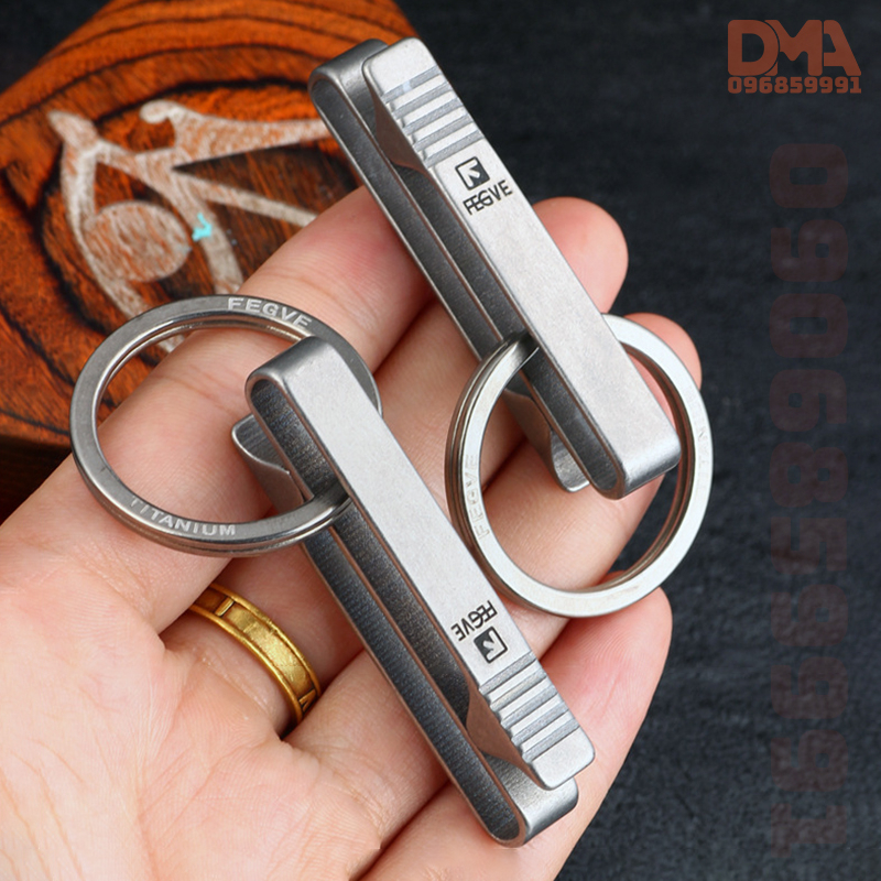 Móc khóa cài thắt lưng Keybar EDC Titanium FEGVE (Ti-043)