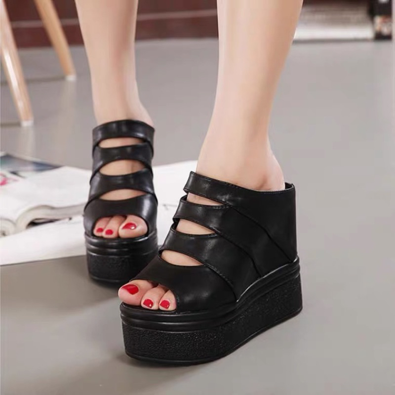 Dép sục đế xuồng màu trơn quai to bản 13 - 14 cm, hàng cao cấp